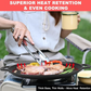📢⏰🍳 PROMO -50% ! Poêle à Griller en Fonte Antiadhésive – Naturelle, Sans Produits Chimiques, Compatible Tout Feu (3 Tailles)