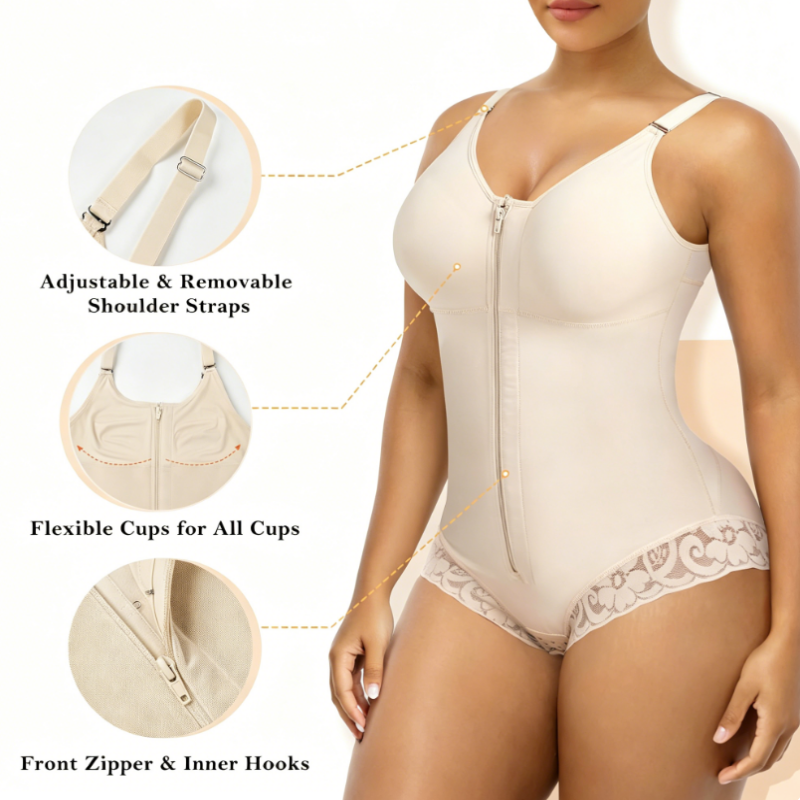 ✨ PROMO LIMITÉE -40% ! Body Gainant Sculptant à Fermeture Éclair – Ventre Plat & Taille Affinée 🩱