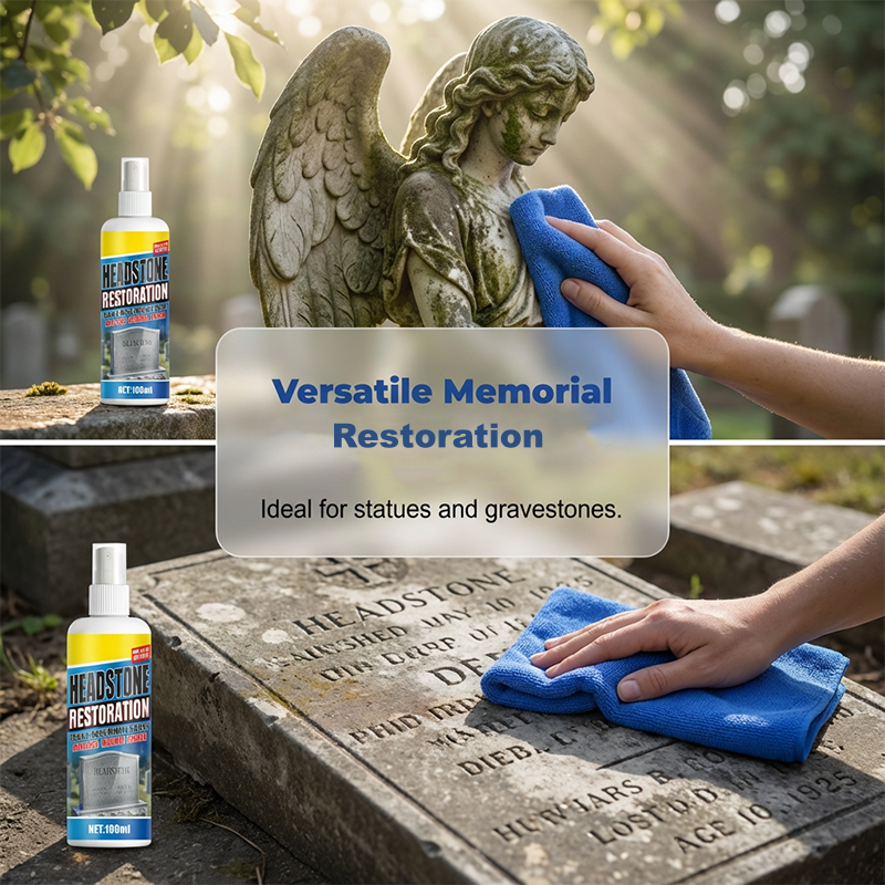 ⏰🎁 Spray de restauration et de nettoyage pour pierres tombales
