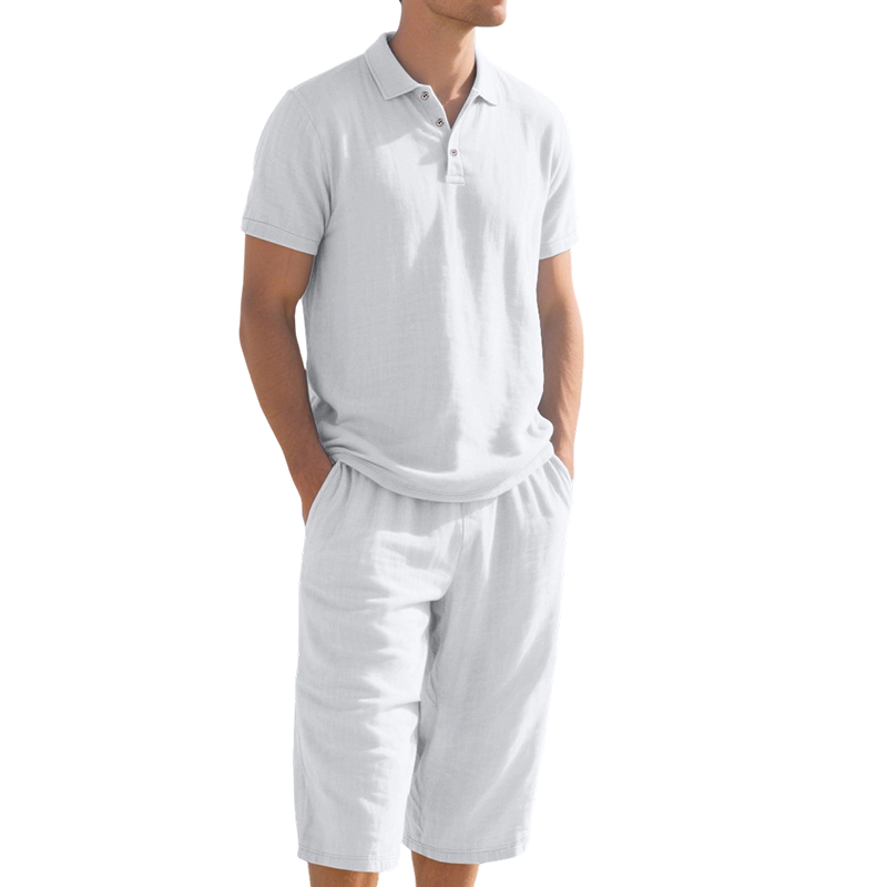 👔🌿 PROMO FLASH 50% ! Ensemble Homme Décontracté en Lin – Chemise & Pantalon, Respirant, 7 Couleurs, Taille S-3XL, Parfait pour l'Été & Vacances 🍃
