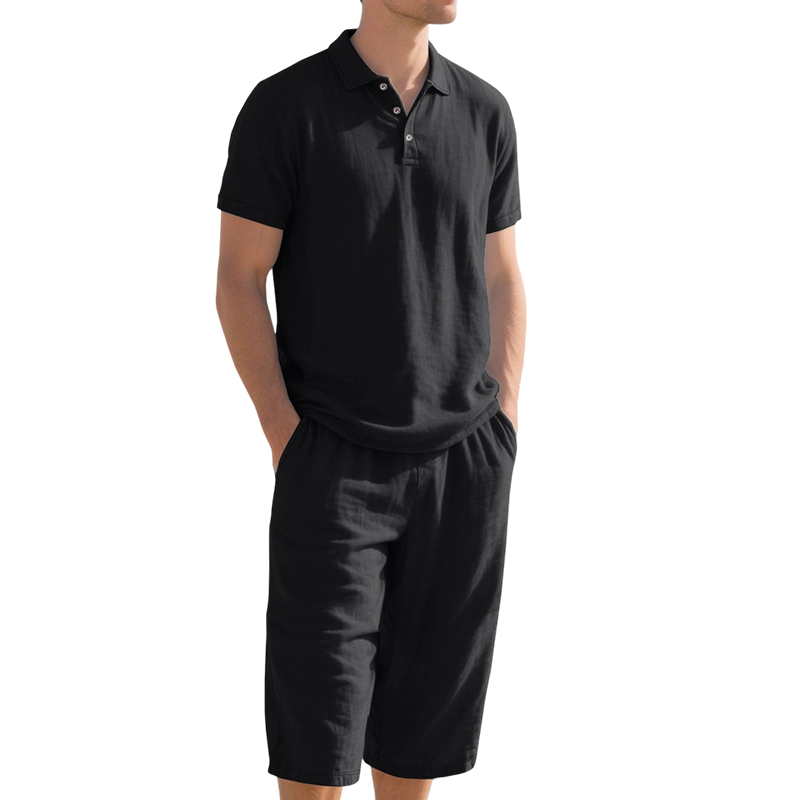 👔🌿 PROMO FLASH 50% ! Ensemble Homme Décontracté en Lin – Chemise & Pantalon, Respirant, 7 Couleurs, Taille S-3XL, Parfait pour l'Été & Vacances 🍃
