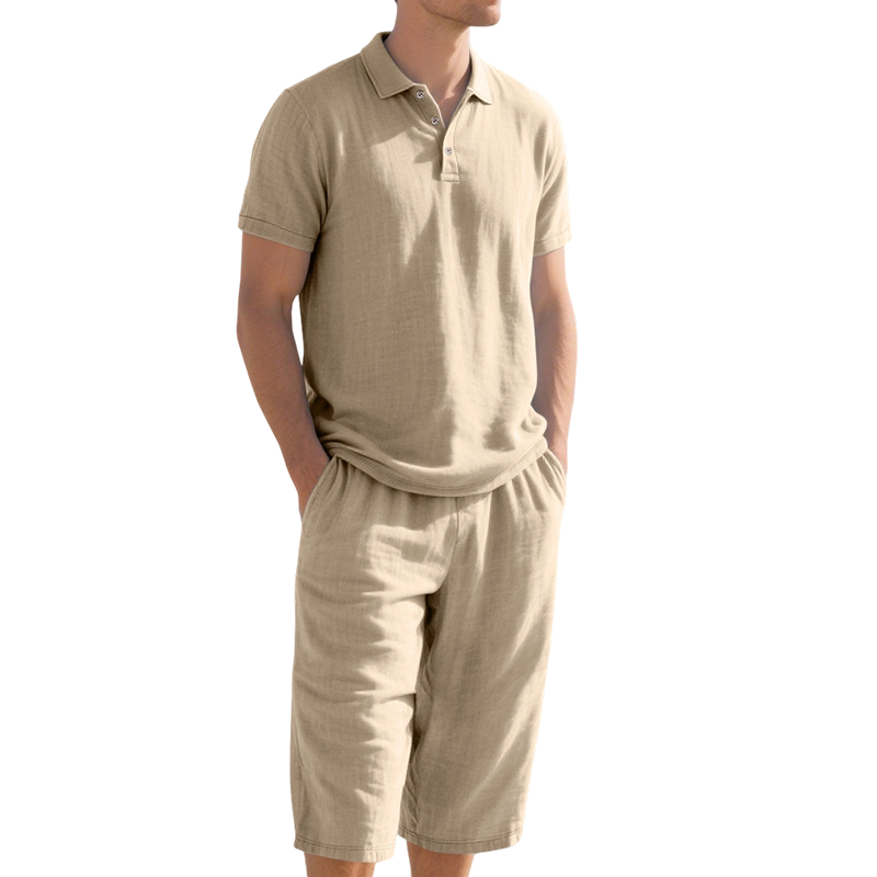 👔🌿 PROMO FLASH 50% ! Ensemble Homme Décontracté en Lin – Chemise & Pantalon, Respirant, 7 Couleurs, Taille S-3XL, Parfait pour l'Été & Vacances 🍃