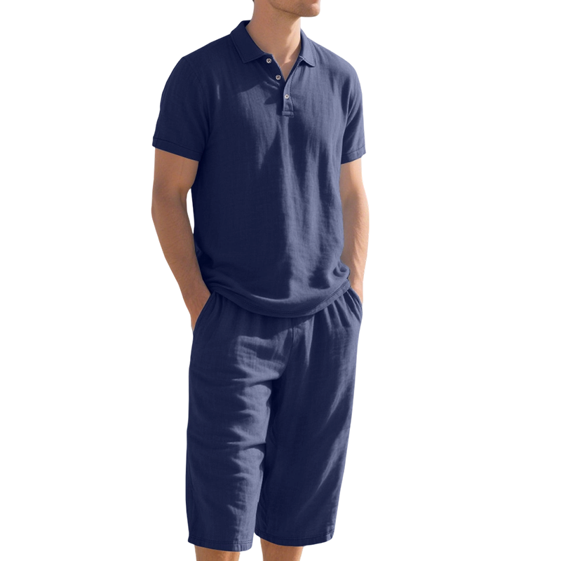 👔🌿 PROMO FLASH 50% ! Ensemble Homme Décontracté en Lin – Chemise & Pantalon, Respirant, 7 Couleurs, Taille S-3XL, Parfait pour l'Été & Vacances 🍃