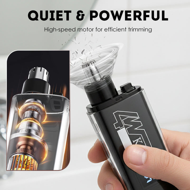 🔥 -50% ! ⏰ Tondeuse Nez et Oreilles avec Affichage LED – ABS – Lames Rotatives 360° & IPX7 pour Homme 🧔