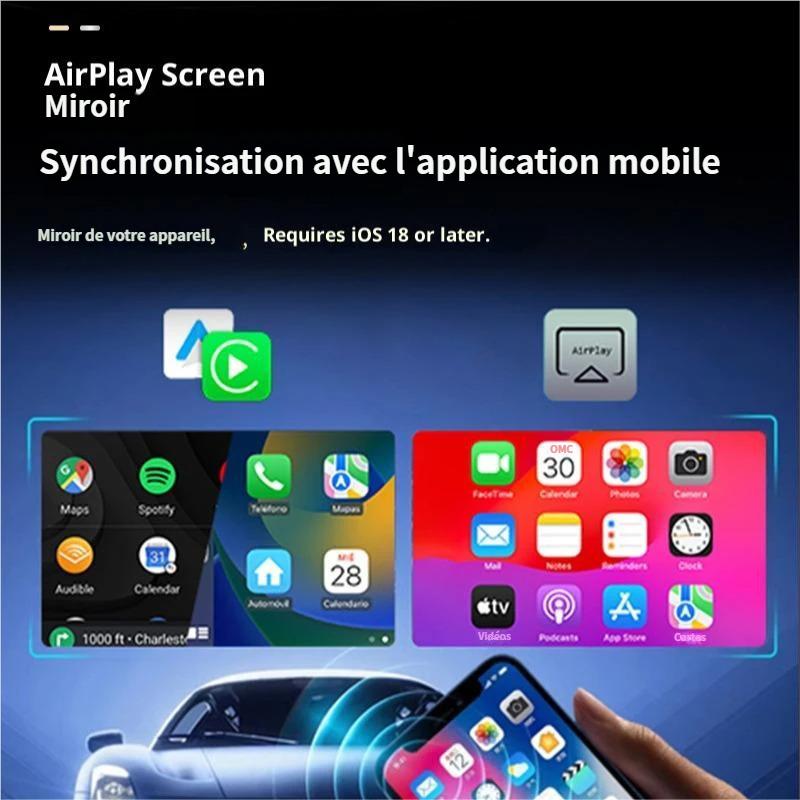 🔥‑50% PROMO FLASH🚗 Adaptateur CarPlay sans fil 4‑en‑1, plug‑and‑play, convertit filaire en sans fil pour iPhone et Android ✨📱
