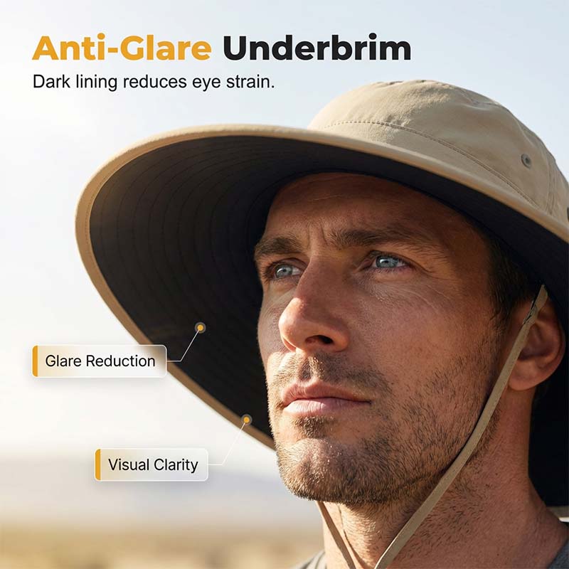Chapeau de Soleil Anti-UV UPF 50+ à Bords Larges avec Protège-Nuque