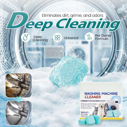🧺 Offre spéciale du dernier jour :17.99€ ! 🔥 2 achetés 1 offerts 🎁 Comprimés Nettoyants Machine à Laver – 12 Pièces, Dissolution Rapide, Anti-Odeurs, Compatible Tous Types, Pour un Linge Frais 🧼