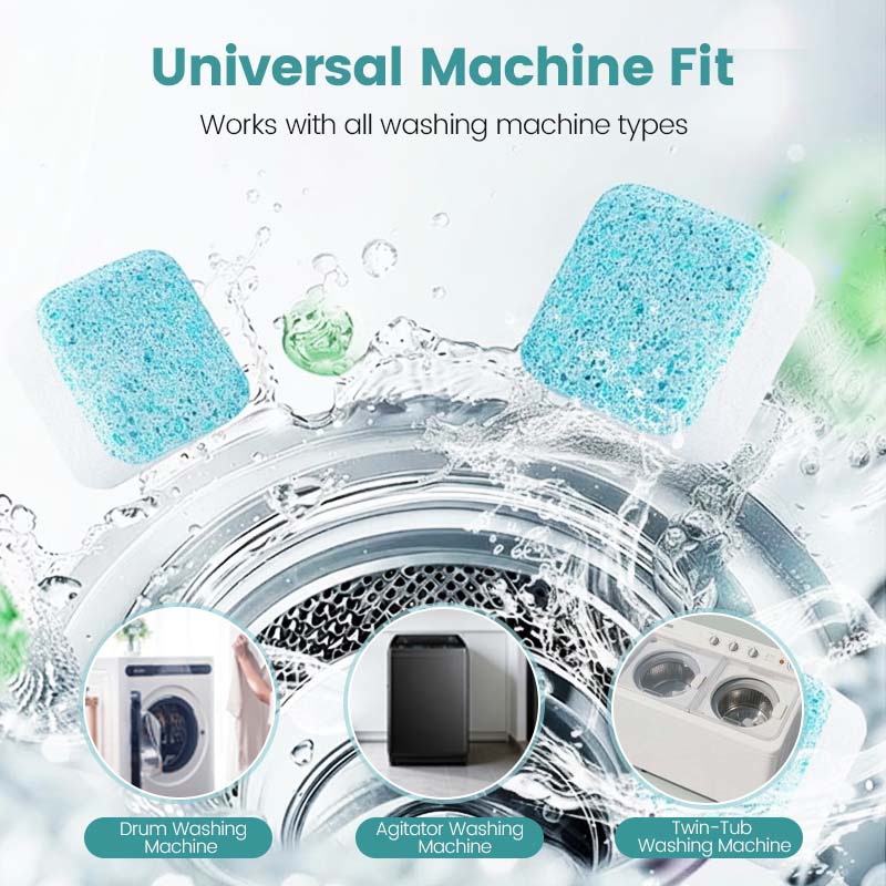 🧺 Offre spéciale du dernier jour :17.99€ ! 🔥 2 achetés 1 offerts 🎁 Comprimés Nettoyants Machine à Laver – 12 Pièces, Dissolution Rapide, Anti-Odeurs, Compatible Tous Types, Pour un Linge Frais 🧼
