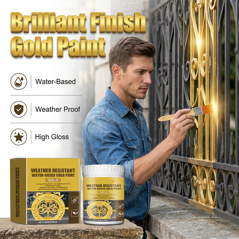 🔥PROMO LIMITÉE✨Peinture dorée à base d'eau, résistante aux intempéries, brillant durable💰-54%✅