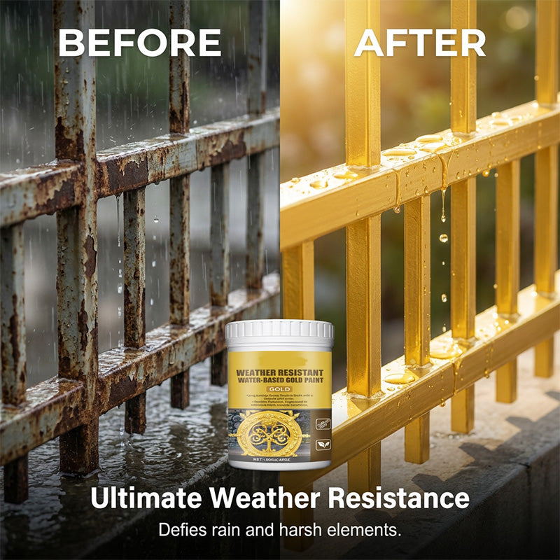 🔥PROMO LIMITÉE✨Peinture dorée à base d'eau, résistante aux intempéries, brillant durable💰-54%✅