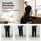 👖✨ PROMO -50% ! Pantalon de Costume Homme Classique – Jambes Larges, Tissu Respirant Anti-Froissé, 6 Tailles (S-3XL), Noir