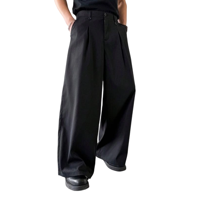 👖✨ PROMO -50% ! Pantalon de Costume Homme Classique – Jambes Larges, Tissu Respirant Anti-Froissé, 6 Tailles (S-3XL), Noir