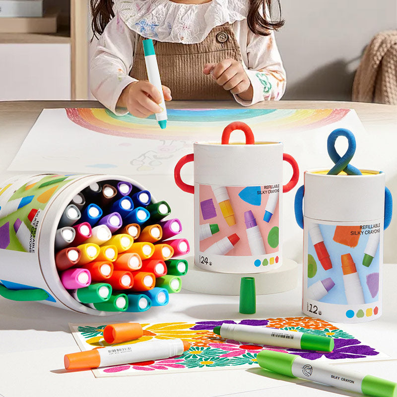 Coffret de pastels à l'huile lavables, à séchage rapide et non toxique