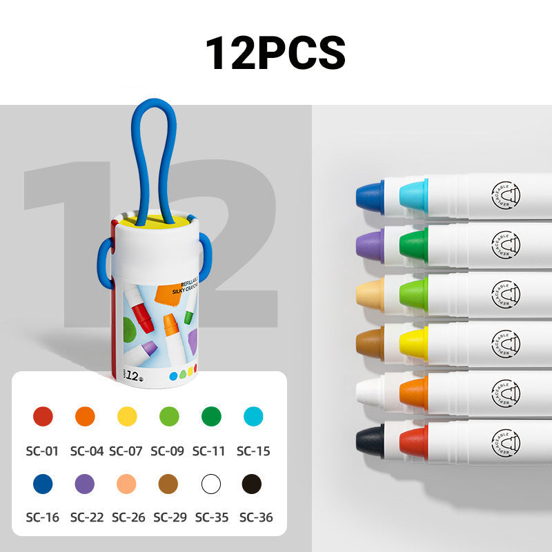 Coffret de pastels à l'huile lavables, à séchage rapide et non toxique