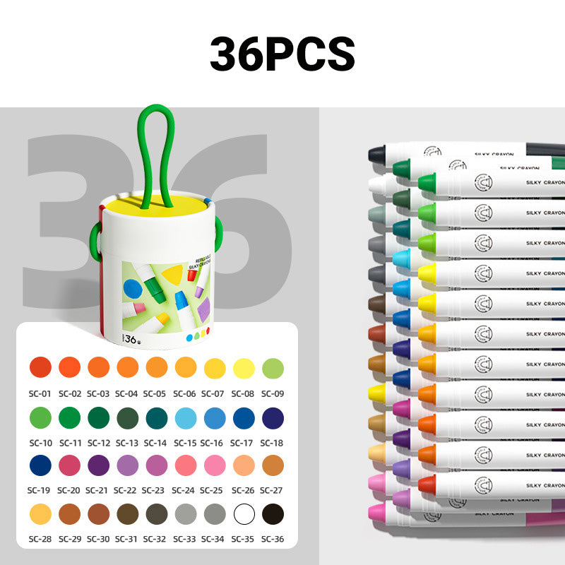 Coffret de pastels à l'huile lavables, à séchage rapide et non toxique