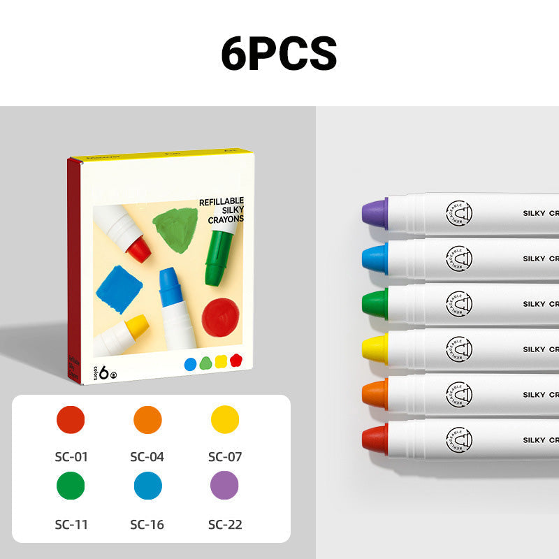 Coffret de pastels à l'huile lavables, à séchage rapide et non toxique