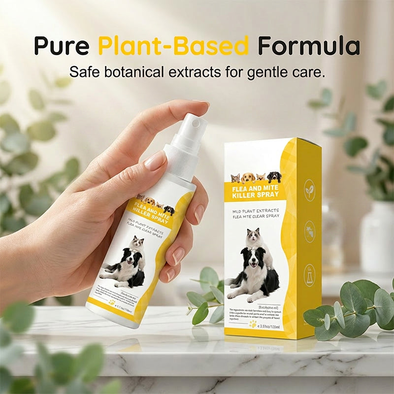 🔥50 % de réduction le dernier jour !🔥Spray antiparasitaire doux pour animaux de compagnie