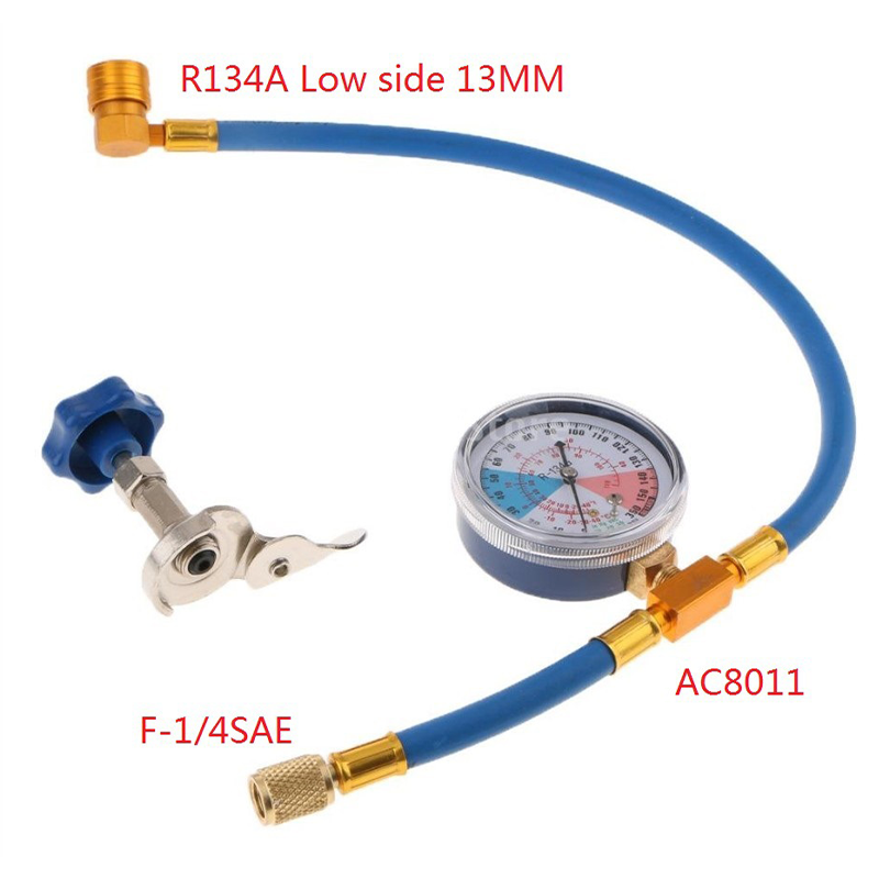 🔧⚙️ PROMO FLASH 50% ! Kit de Remplissage de Réfrigérant R134a – Avec Manomètre (0-350 PSI), Raccord Rapide 13mm, Compatible R12/R22, pour Climatisation Auto 🚗