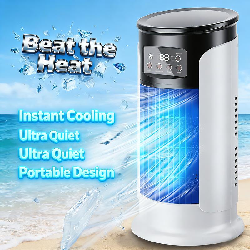 📢🔥 -50% ! Ventilateur Bureau USB 3-en-1 Refroidisseur Évaporation Humidificateur – 6 Vitesses Tactile Ultra-Silencieux Chambre Bureau, Alimentation USB Portable Partout, Minuterie 6h Économie Énergie · Blanc & Vert ✨