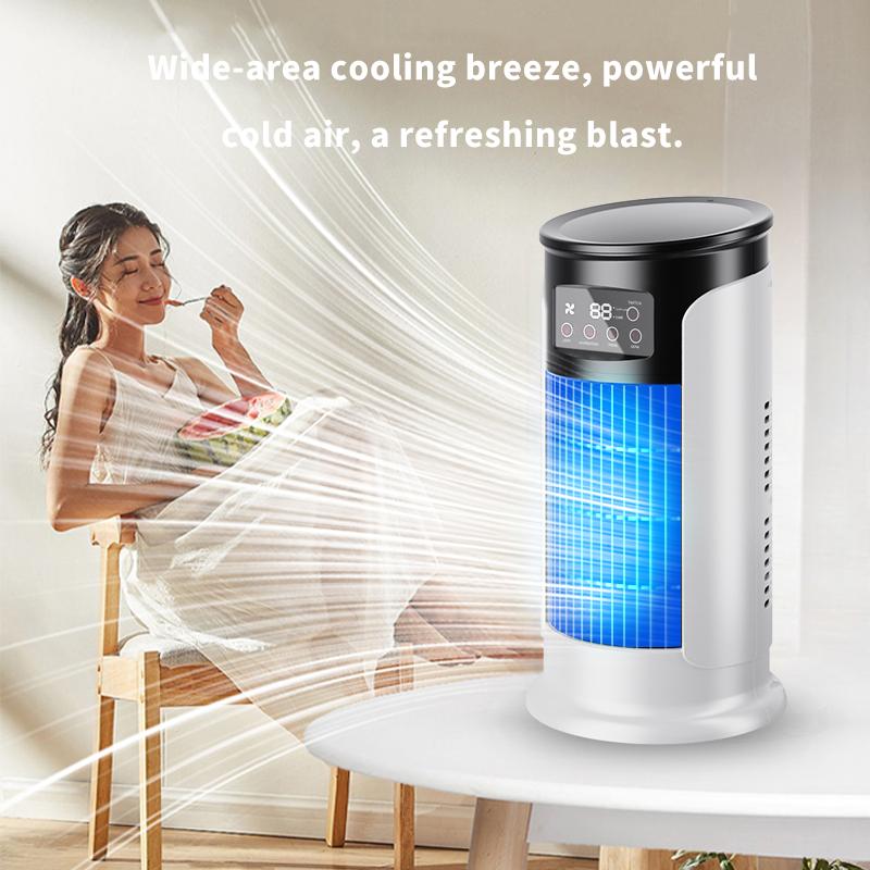 📢🔥 -50% ! Ventilateur Bureau USB 3-en-1 Refroidisseur Évaporation Humidificateur – 6 Vitesses Tactile Ultra-Silencieux Chambre Bureau, Alimentation USB Portable Partout, Minuterie 6h Économie Énergie · Blanc & Vert ✨