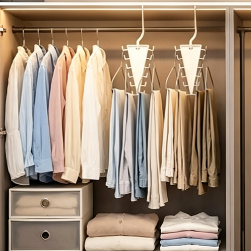 🏠 Offre à durée limitée – Rangement triangulaire pour vêtements, accessoires et bien plus encore 💖