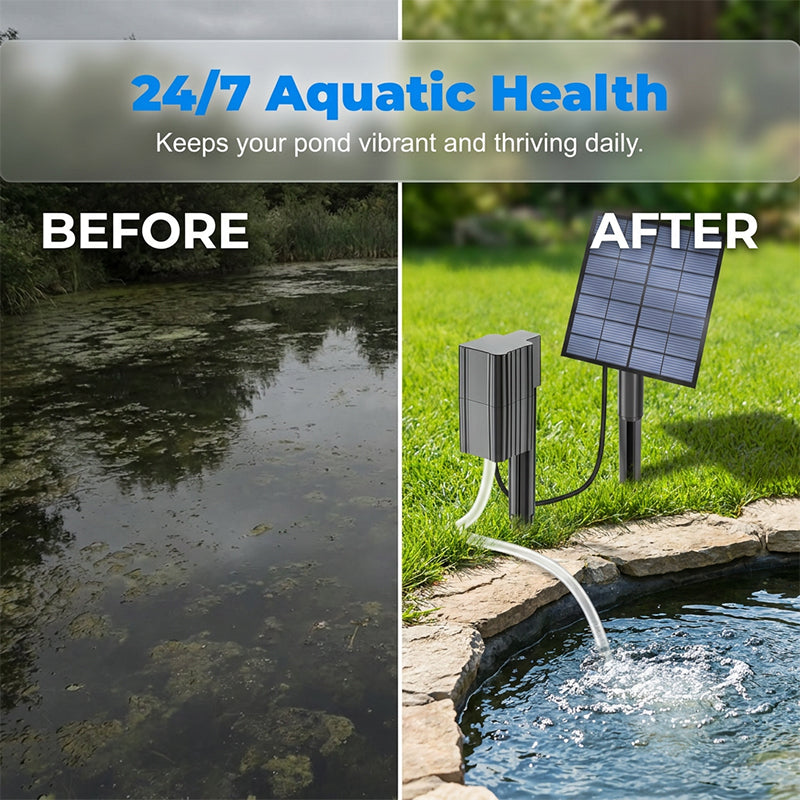 ☀️ 50% DE RÉDUCTION 🐟 Aérateur solaire pour bassin avec pompe à air – Kit complet & installation facile – Maintient la santé aquatique 24/7 – idéal pour étangs, bassins ou aquariums extérieurs ✨🌿