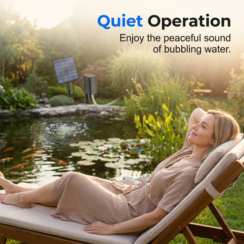 ☀️ 50% DE RÉDUCTION 🐟 Aérateur solaire pour bassin avec pompe à air – Kit complet & installation facile – Maintient la santé aquatique 24/7 – idéal pour étangs, bassins ou aquariums extérieurs ✨🌿