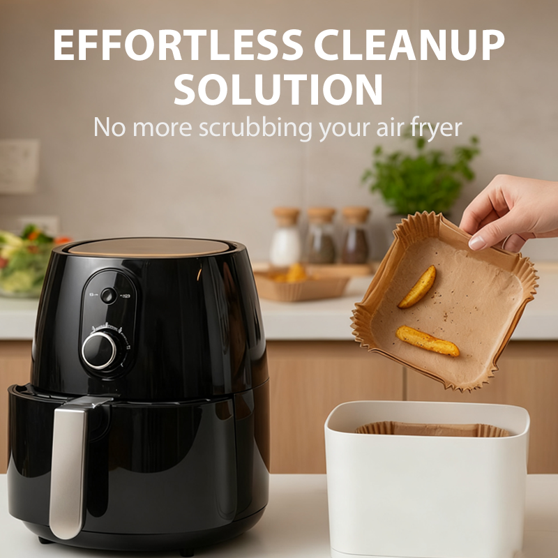 🔥-50% PROMO✨Feuilles cuisson jetables friteuse à air, antiadhésives résistantes chaleur🍟
