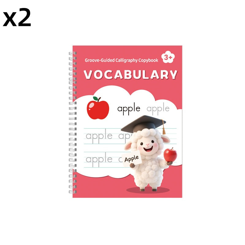 ⏰ PROMO FLASH -50% ✍️ Cahier calligraphie réutilisable, rainures de guidage, parfait pour apprendre l’écriture aux enfants 📖✨