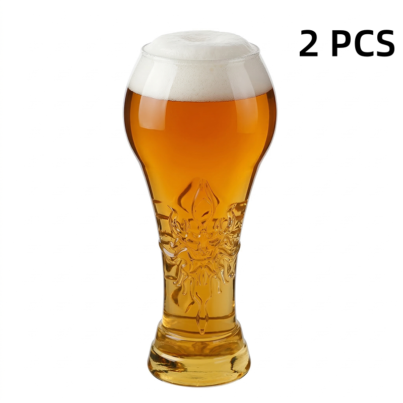 Offre limitée ⏳ -50% : Grand verre à bière orné d'un relief artistique