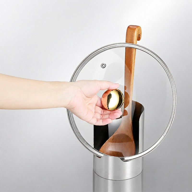 🍳🥄 Organisateur d’Ustensiles de Cuisine Multifonctionnel – Acier Inoxydable, Gain de Place et Base Stable