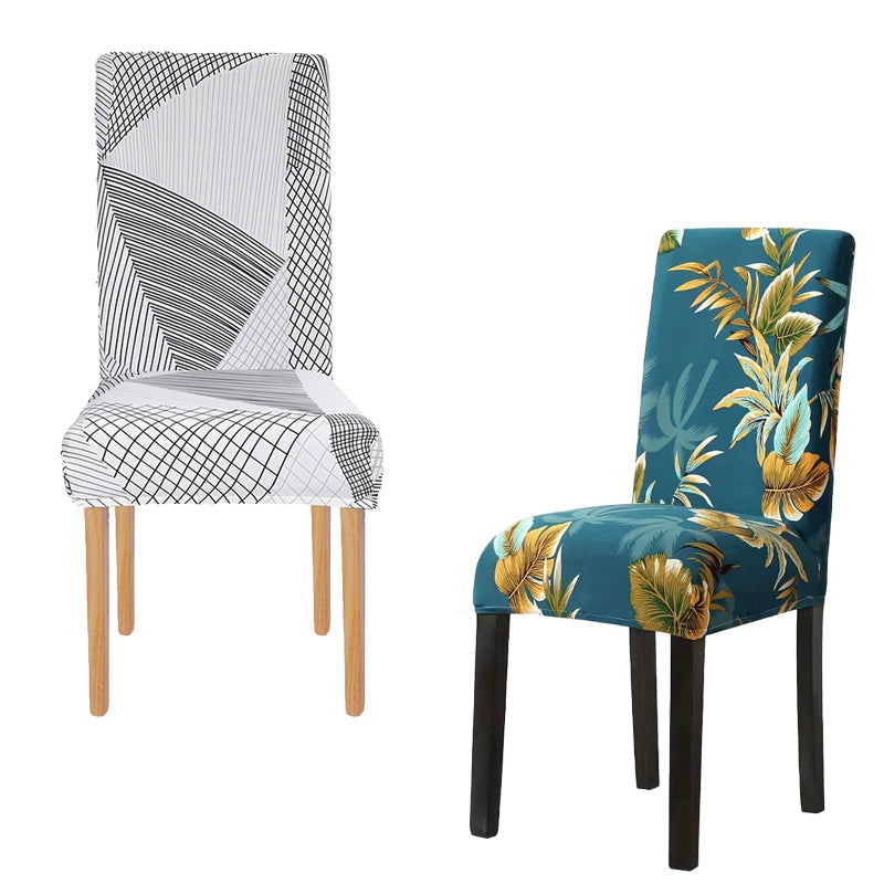 🪑 50% DE RÉDUCTION! 🔥 Housse de Chaise Extensible – Polyester, pose glissée & ajustable – Relooking maison facile et économique ✨