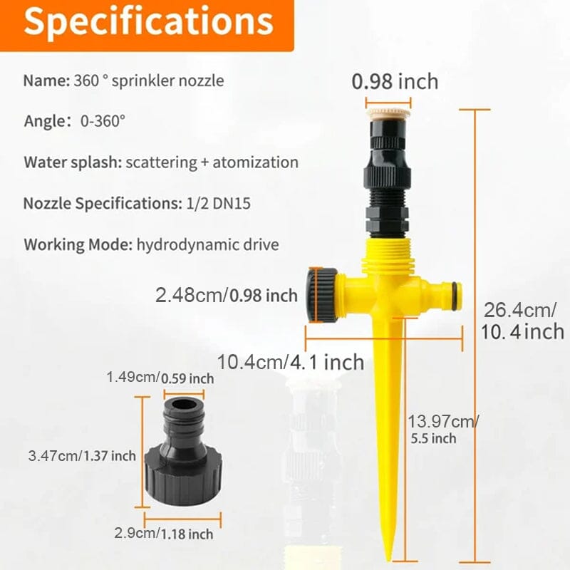 🏡 50% DE RÉDUCTION ! ✨1 acheté 1 offert 🏆 Système d'irrigation automatique à rotation à 360 ° pour jardin, pelouse, terrasse.