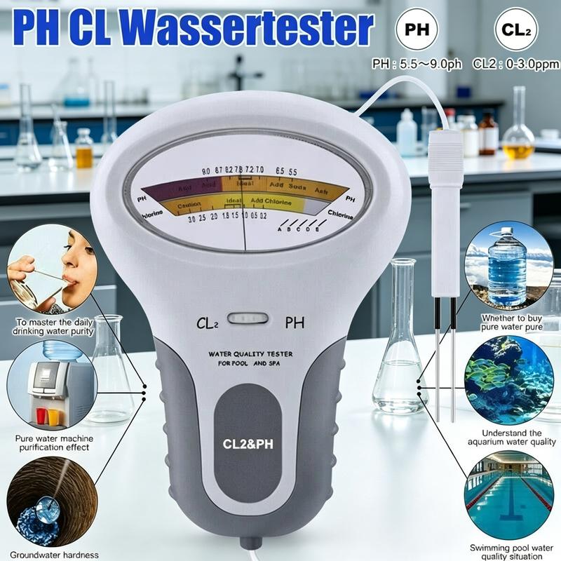 🔬 PROMO FLASH : 50% DE RÉDUCTION ! 💧 Testeur 2-en-1 pH & Chlore – Mesures Précises pour Eau Cristalline – Idéal pour Piscine, Spa & Jacuzzi 🏊