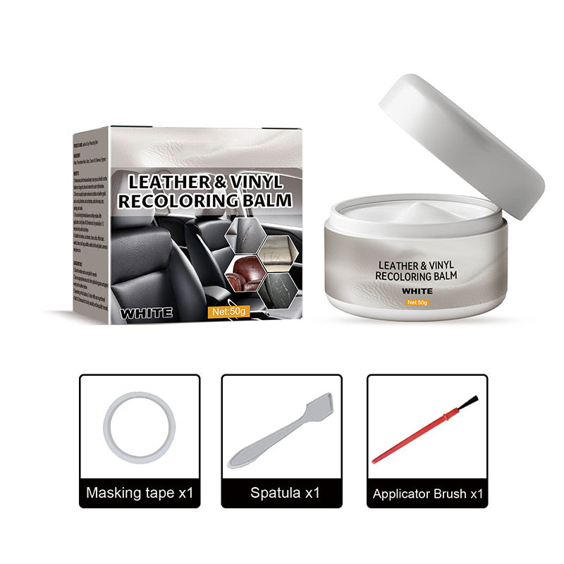 👜 Pâte de réparation pour cuir – Comble rayures et abrasions, formule protectrice anti-eau et saleté – 5 couleurs disponibles (noir, marron, gris, blanc) – Finition impeccable en quelques minutes ✨