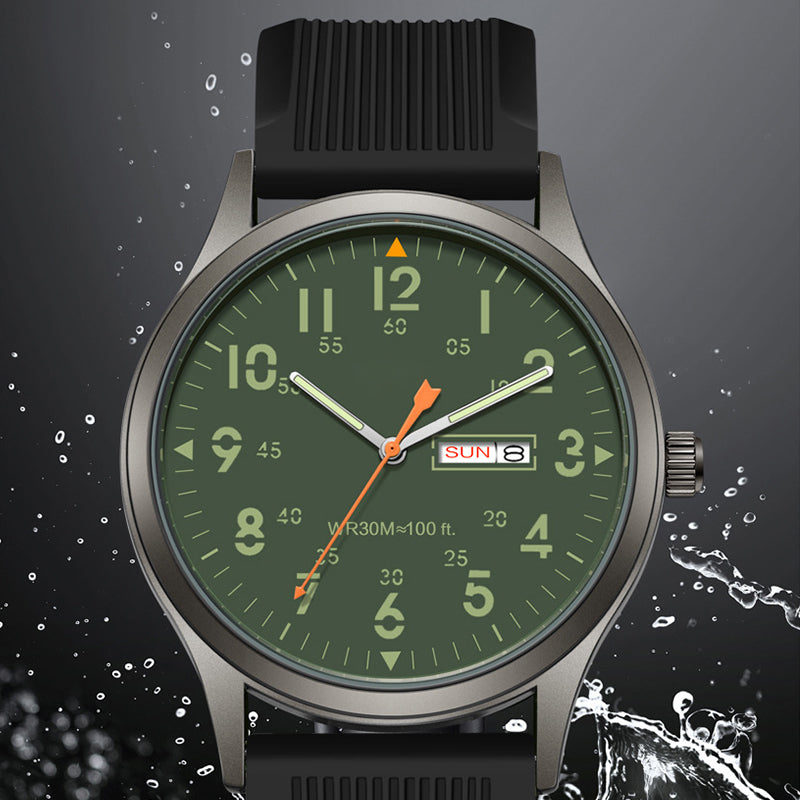 ⌚ 50% DE RÉDUCTION 🎉 Montre à quartz homme – Double affichage lumineux & 30M étanche – Fenêtre date – style & fonctionnalité au poignet 🕶️✨💪