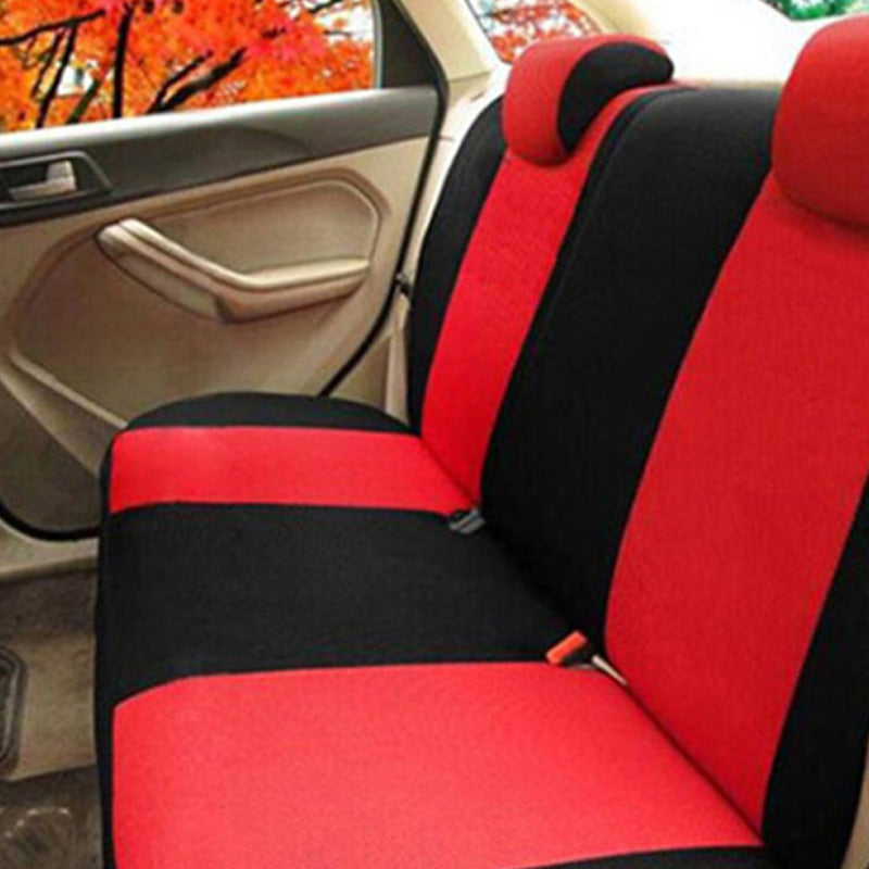 🛋️ Housses de siège auto universelles – Polyester durable et confortable – 5 coloris (gris/rouge/bleu/beige/noir) – Protection contre taches et usure 🚗