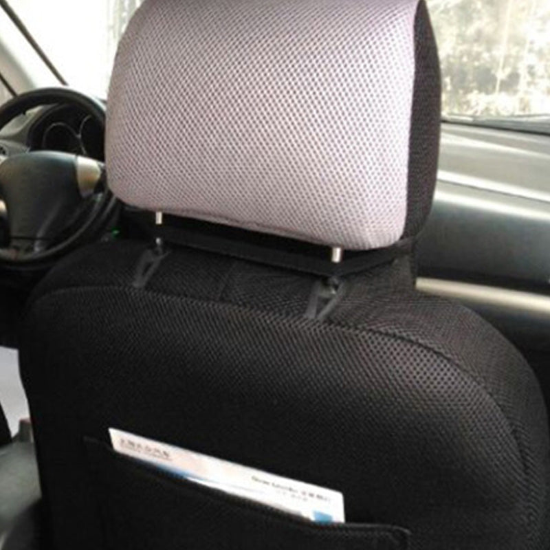 🛋️ Housses de siège auto universelles – Polyester durable et confortable – 5 coloris (gris/rouge/bleu/beige/noir) – Protection contre taches et usure 🚗