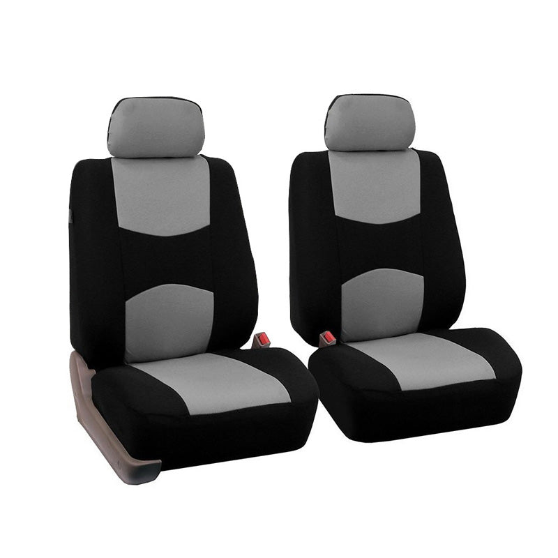 🛋️ Housses de siège auto universelles – Polyester durable et confortable – 5 coloris (gris/rouge/bleu/beige/noir) – Protection contre taches et usure 🚗