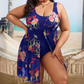 Maillot de bain une pièce à imprimé floral pour femm