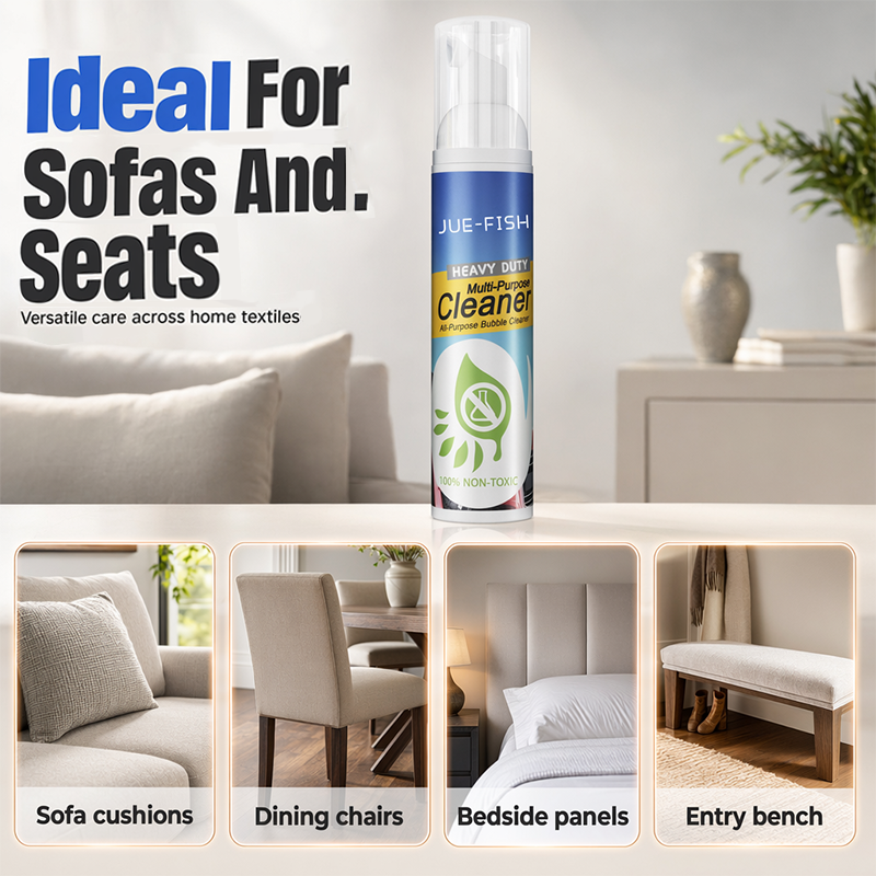 💥-50% 🧼 Mousse nettoyante multifonction haute performance, dégraisse taches odeurs pour voiture cuisine tissus ✨
