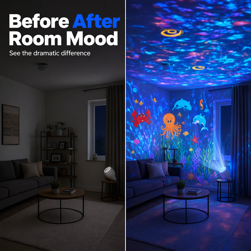 🔥PROMO FLASH ‑50%🔥 Ampoule LED de projection orientable 🎆 Orientation modulable, installation simple pour créer une ambiance lumineuse unique ✨