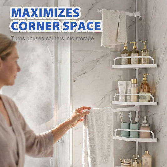 🧼🚿 Rangement salle de bain anti-rouille – Tiges en acier inoxydable, paniers amovibles, clipsables et lavables, évitez les fonds de bouteille gluants et les traces de calcaire tenaces 🔍🧽