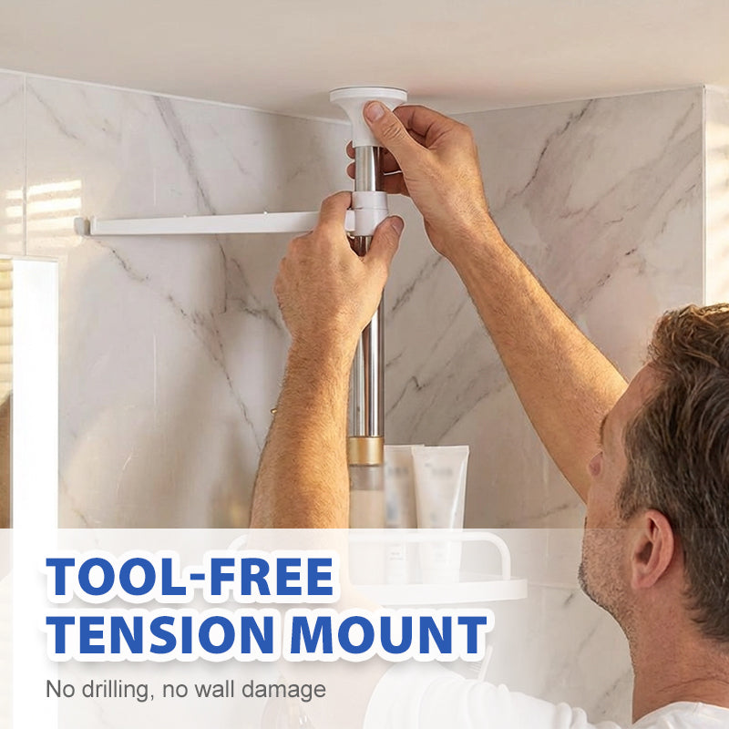 🧼🚿 Rangement salle de bain anti-rouille – Tiges en acier inoxydable, paniers amovibles, clipsables et lavables, évitez les fonds de bouteille gluants et les traces de calcaire tenaces 🔍🧽