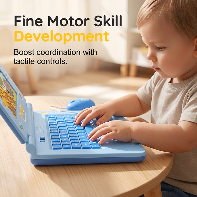 💻 55 % DE RÉDUCTION ! 🧸 Ordinateur portable jouet interactif de simulation – Lumières, sons et jeux éducatifs – Stimule de manière ludique la créativité et la motricité des enfants 🎵