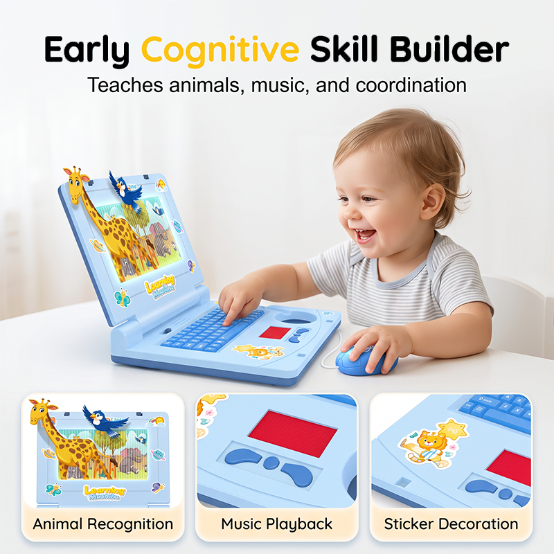 💻 55 % DE RÉDUCTION ! 🧸 Ordinateur portable jouet interactif de simulation – Lumières, sons et jeux éducatifs – Stimule de manière ludique la créativité et la motricité des enfants 🎵