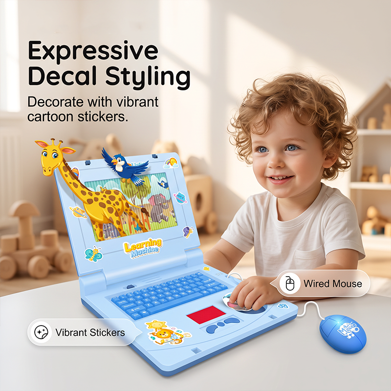 💻 55 % DE RÉDUCTION ! 🧸 Ordinateur portable jouet interactif de simulation – Lumières, sons et jeux éducatifs – Stimule de manière ludique la créativité et la motricité des enfants 🎵