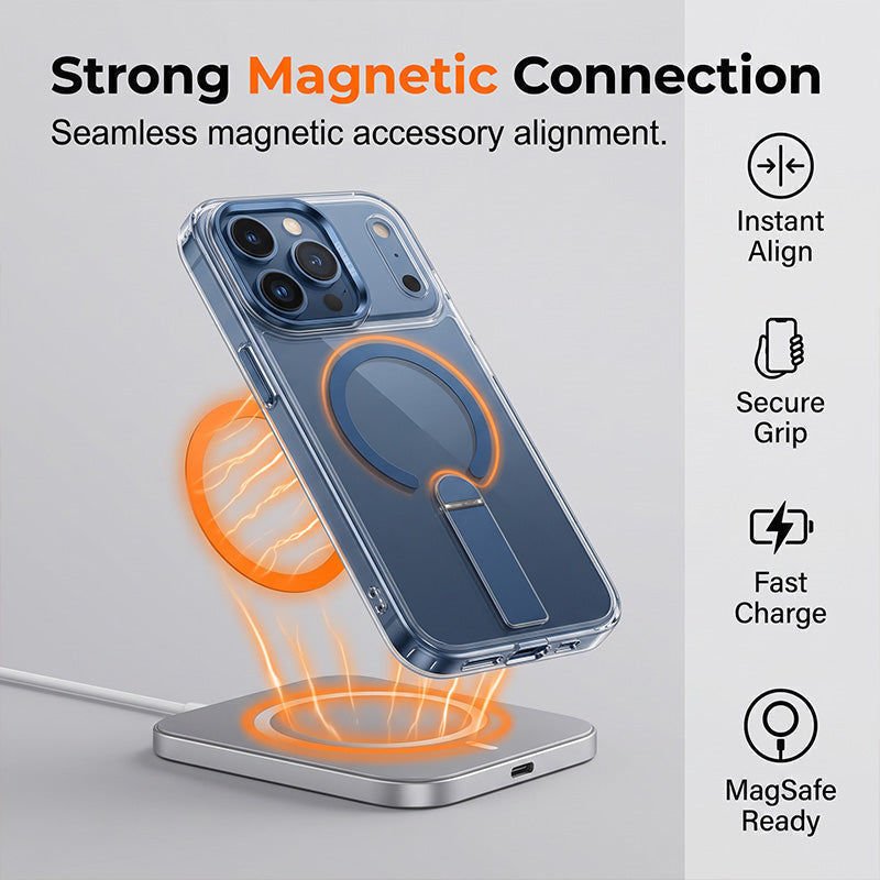 📱 -50% ! 🎀 Coque Multifonctionnelle avec Dragonne pour Smartphone – TPU – Support Intégré & Dragonne Réglable 8 mm – Compatible iPhone 14/15/16/17 Pro/Max 🧲
