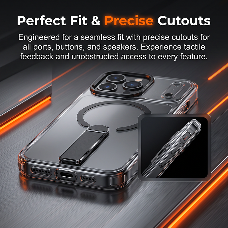 📱 -50% ! 🎀 Coque Multifonctionnelle avec Dragonne pour Smartphone – TPU – Support Intégré & Dragonne Réglable 8 mm – Compatible iPhone 14/15/16/17 Pro/Max 🧲