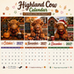🎉 Vente 2026 — Plus de 18 900 vendus!🔥 Calendrier mural « Highland Cow » 2027